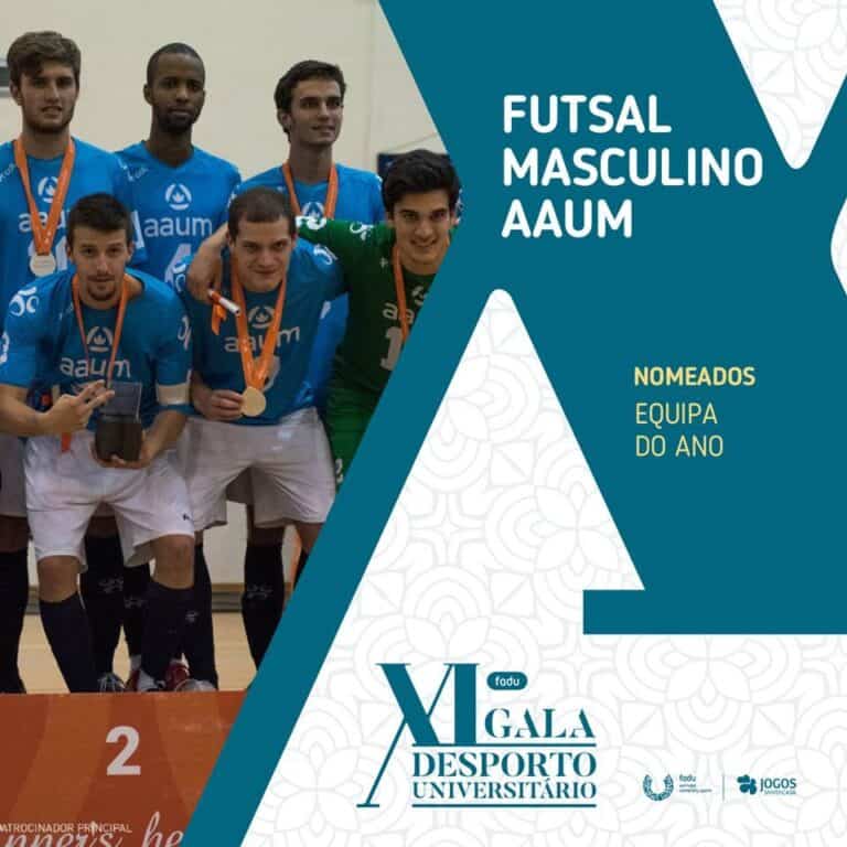 Futsal com 3 nomeados para Gala de Desporto da FADU