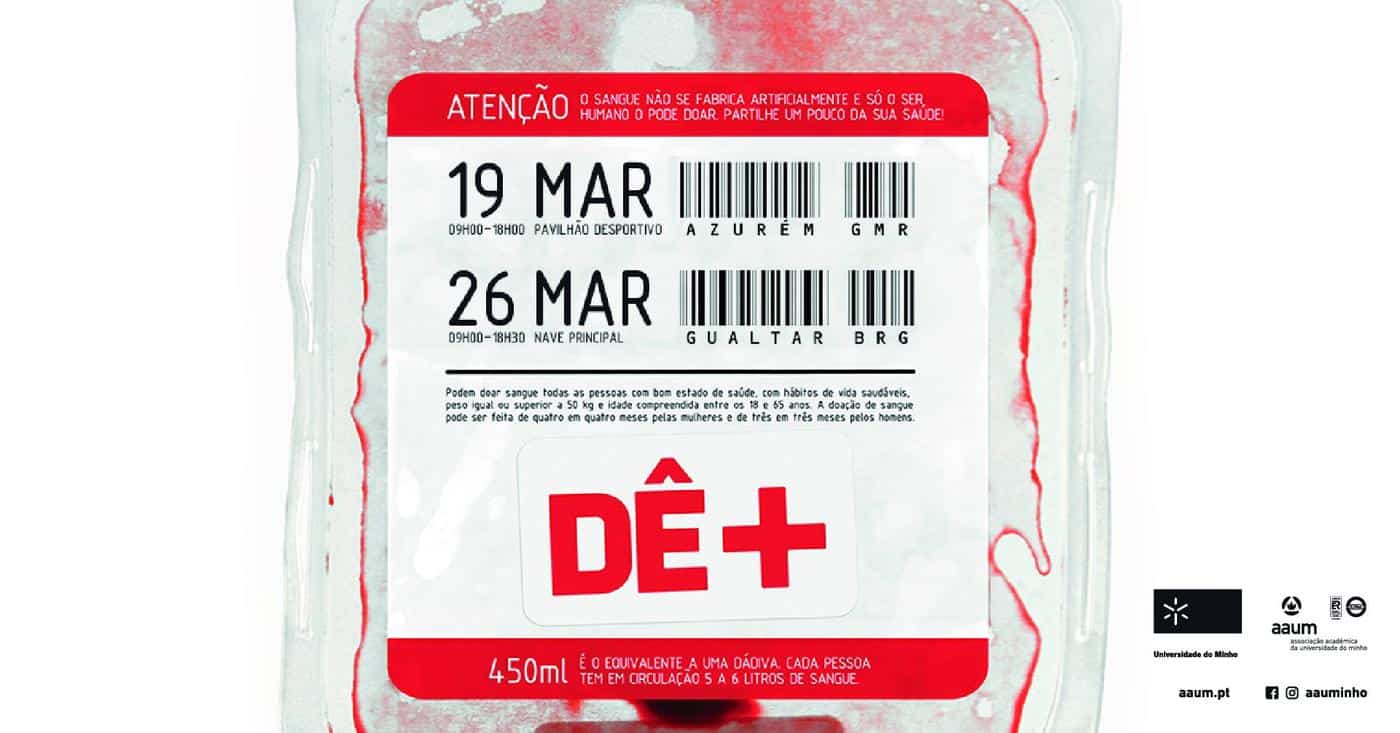 UMinho acolhe dádivas de sangue a 19 e 26 de Março