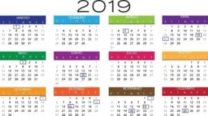 2019 com 13 feriados e mais uma ponte