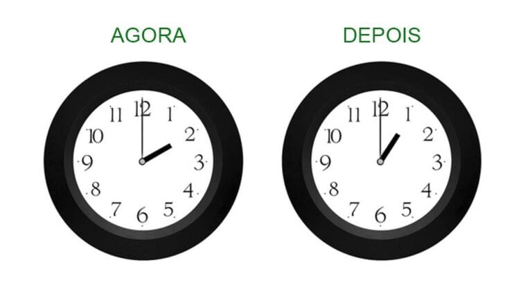 Hora muda este fim-de-semana