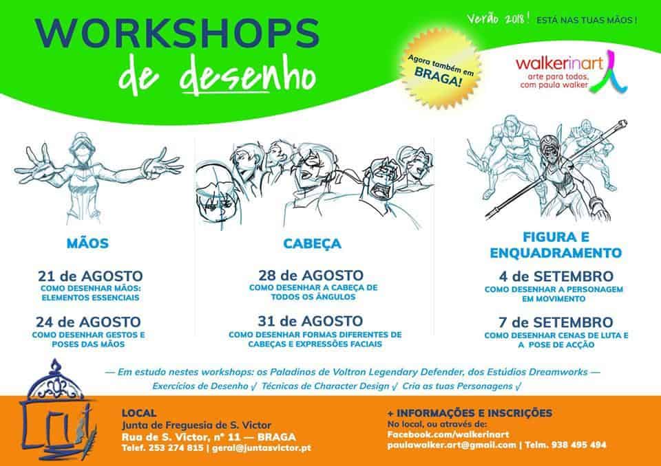 Braga recebe seis workshops de desenho
